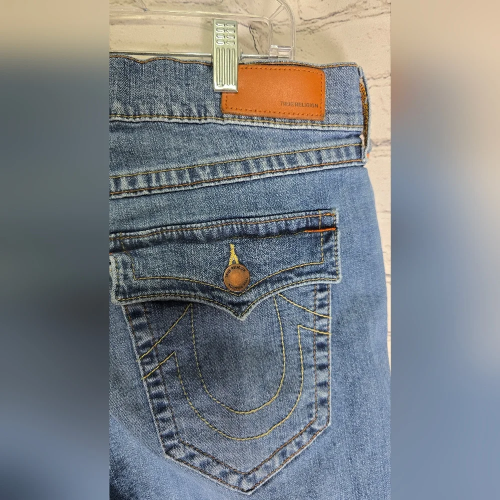 True Religion Men's Blue Denim Cutoff‎ Shorts Size 33